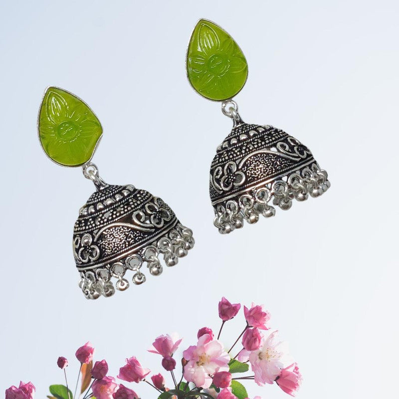 Exquisite Gem Stone Jhumka Earrings: A Fusion of Tradition and Glamour"