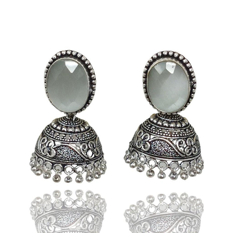 Glamorous Treasures: German Silver Oxidized Earrings