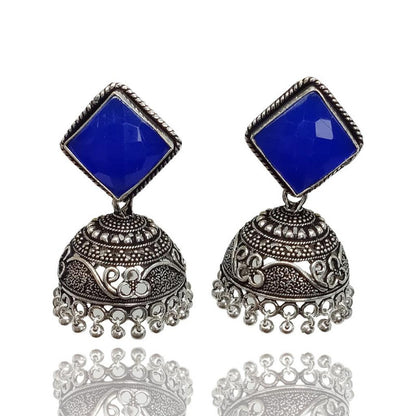 Glamorous Jhumka Elegance: Oxidized Silver