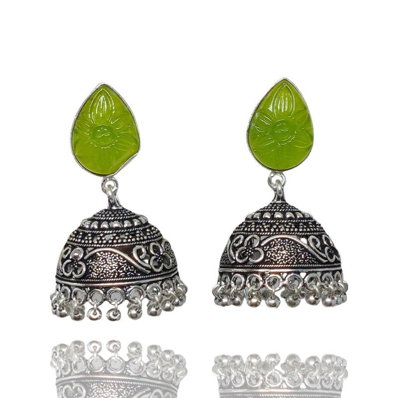 Exquisite Gem Stone Jhumka Earrings: A Fusion of Tradition and Glamour"