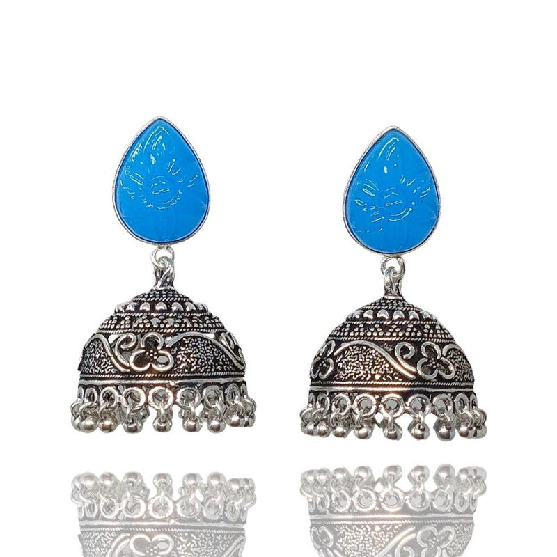 Timeless Charm: Gem Stone Jhumka Earrings for Elegance and Style