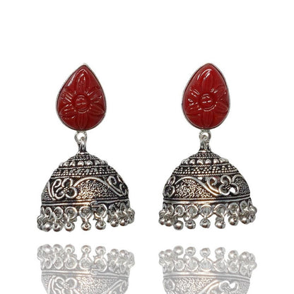 Radiant Gems: Exquisite Gem Stone Jhumka Earrings for a Dazzling Appeal